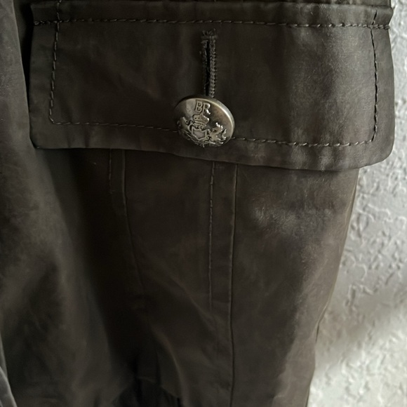 Banana Republic olive drab ruffle trench coat - Picture 6 of 12